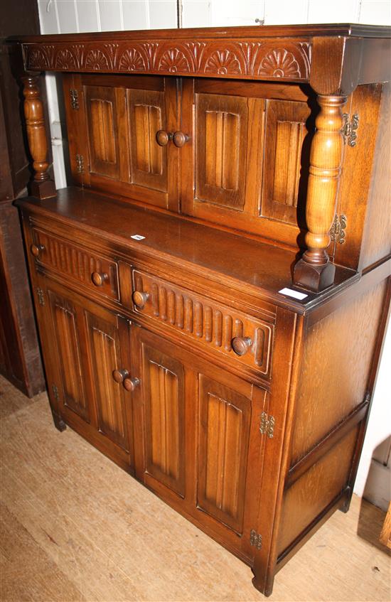 Oak court cupboard